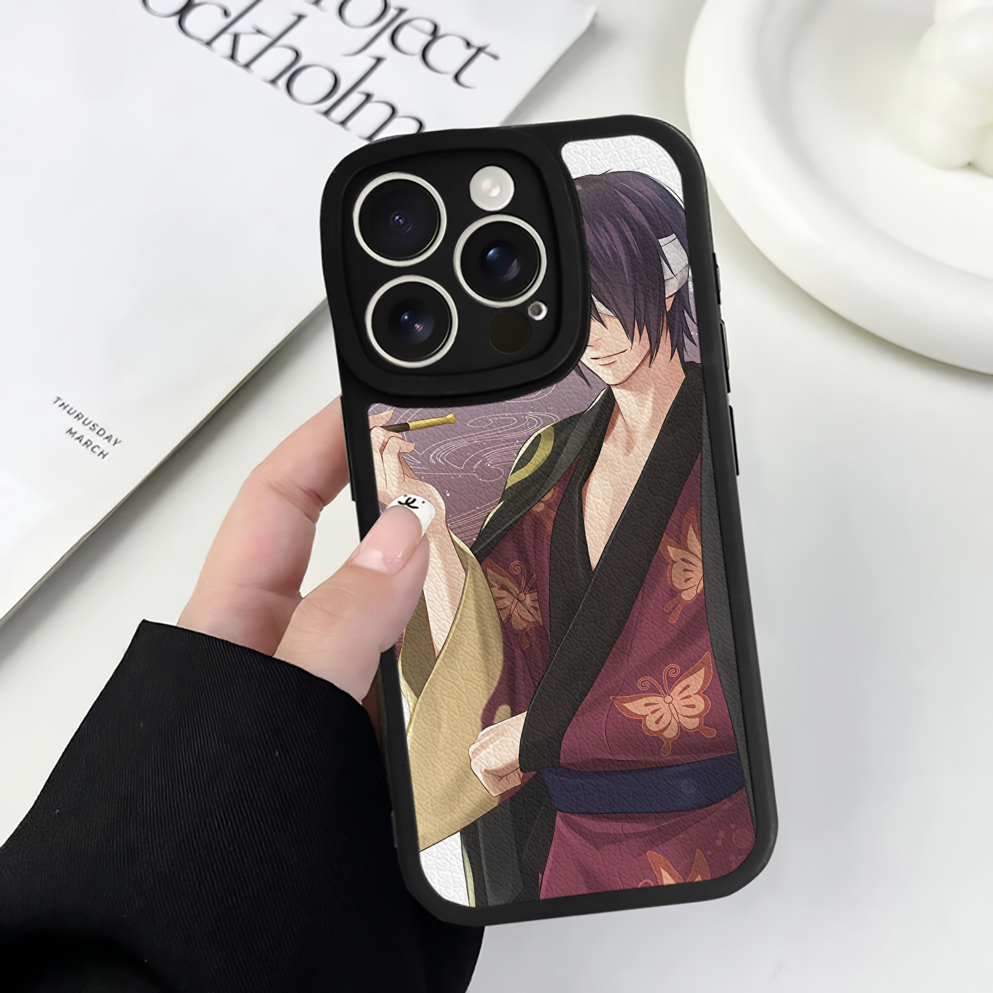 （画像用） 刀剣乱舞 Touken Ranbu 【iPhone 16シリーズ対応】シリコンスマホケース（レザー調） 材質：シリコン